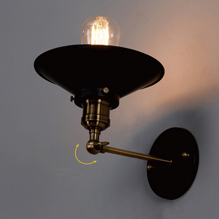 Lampada da parete antica a testa singola in rame puro da soggiorno Lampada da bar alla moda vintage senza lampadine, 22cm, 24cm, 26cm, 30cm