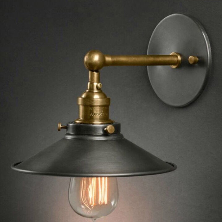 Lampada da parete antica a testa singola in rame puro da soggiorno Lampada da bar alla moda vintage senza lampadine, 22cm, 24cm, 26cm, 30cm