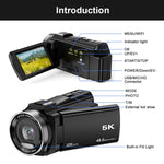 Telecamera sportiva digitale HD 5K 30FPS zoom ottico 3X