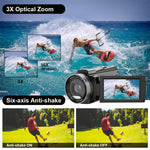 Telecamera sportiva digitale HD 5K 30FPS zoom ottico 3X
