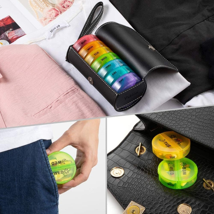 Borsa portapillole portatile in plastica a 14 scomparti per una settimana