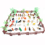 Set 68 modelli dinosauri e animali in plastica
