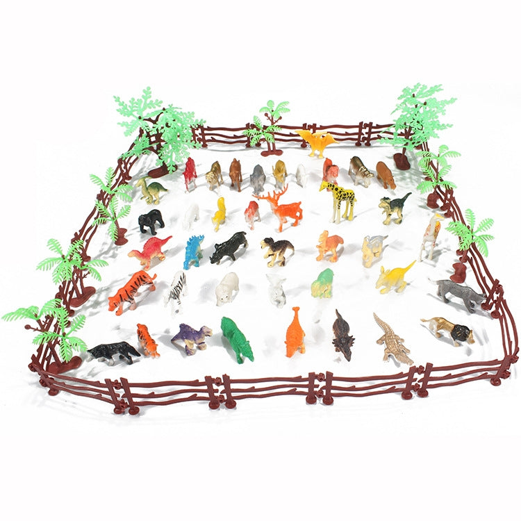 Set 68 modelli dinosauri e animali in plastica