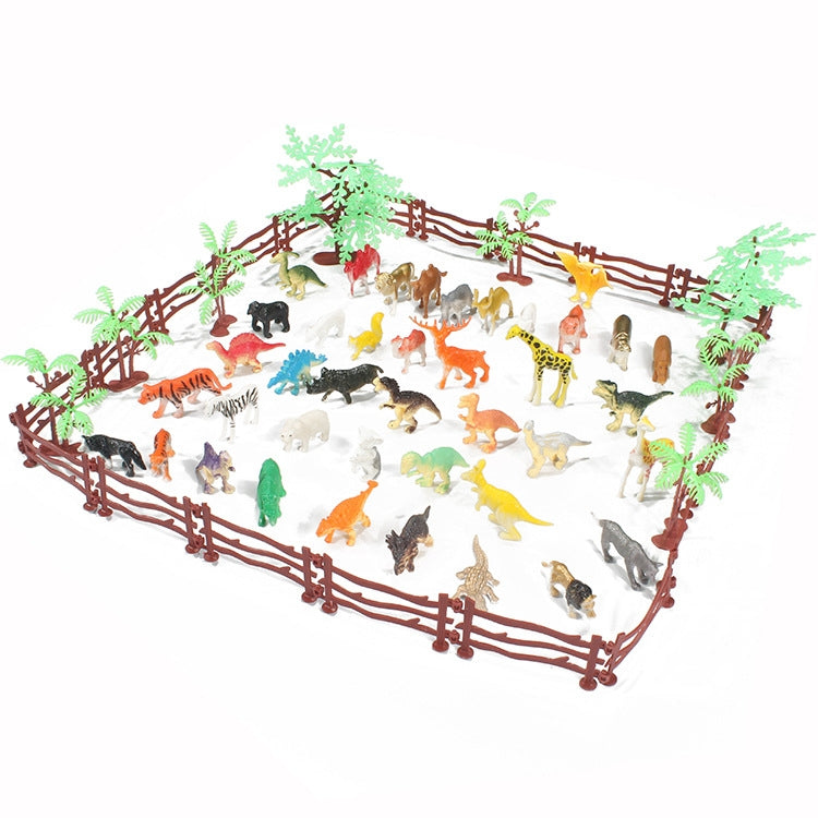 Set 68 modelli dinosauri e animali in plastica