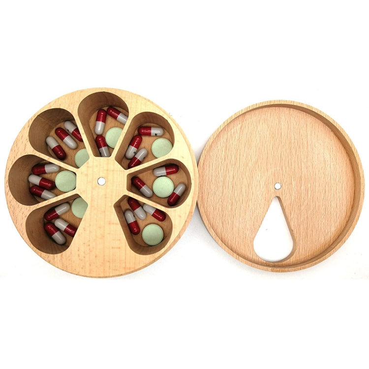 Contenitore per medicinali da cucina in legno a 7 scomparti