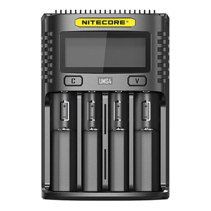 Il display LCD intelligente NITECORE attiva automaticamente il caricatore USB a 4 slot di riparazione