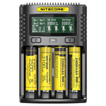Caricabatterie USB NITECORE 4 slot con display LCD