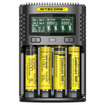 Caricabatterie USB NITECORE 4 slot con display LCD