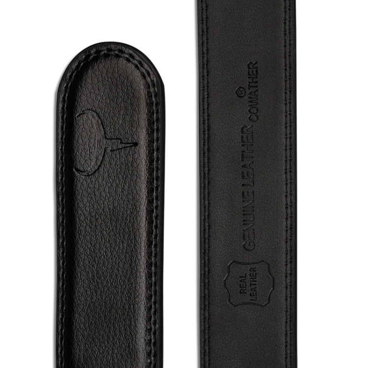 COWATHER CZ025 Cintura con fibbia automatica in pelle bovina a due strati da uomo Fashion Business,Lunghezza：, 110cm, 115cm, 120cm, 125cm, 130cm
