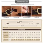 COWATHER XF004 Cintura da uomo con fibbia ad ardiglione casual da lavoro in pelle bovina a due strati, lunghezza:, 100cm, 105cm, 110cm, 115cm, 120cm, 125cm, 130cm
