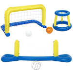 Giocattoli da spiaggia Bambini adulti Piscina genitore-figlio che gioca a giocattoli gonfiabili con pallone da spiaggia, stile:, 52133 Volleyball Net + Ball, 52123 Handball Door + Ball, 2 in 1 Set  + 2 Balls, 3 in 1 Set + 3 Balls