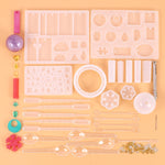 128 pezzi Set di strumenti per stampi a goccia in cristallo Set di stampi in silicone per ciondolo ornamento, Pendant Shape