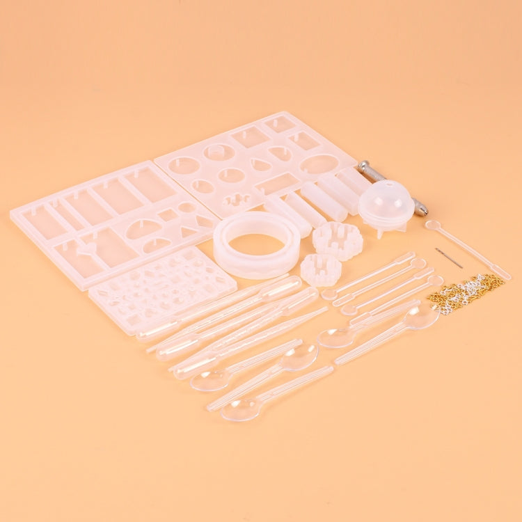 128 pezzi Set di strumenti per stampi a goccia in cristallo Set di stampi in silicone per ciondolo ornamento, Pendant Shape