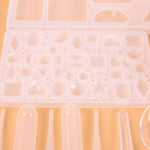 128 pezzi Set di strumenti per stampi a goccia in cristallo Set di stampi in silicone per ciondolo ornamento, Pendant Shape