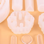 128 pezzi Set di strumenti per stampi a goccia in cristallo Set di stampi in silicone per ciondolo ornamento, Pendant Shape