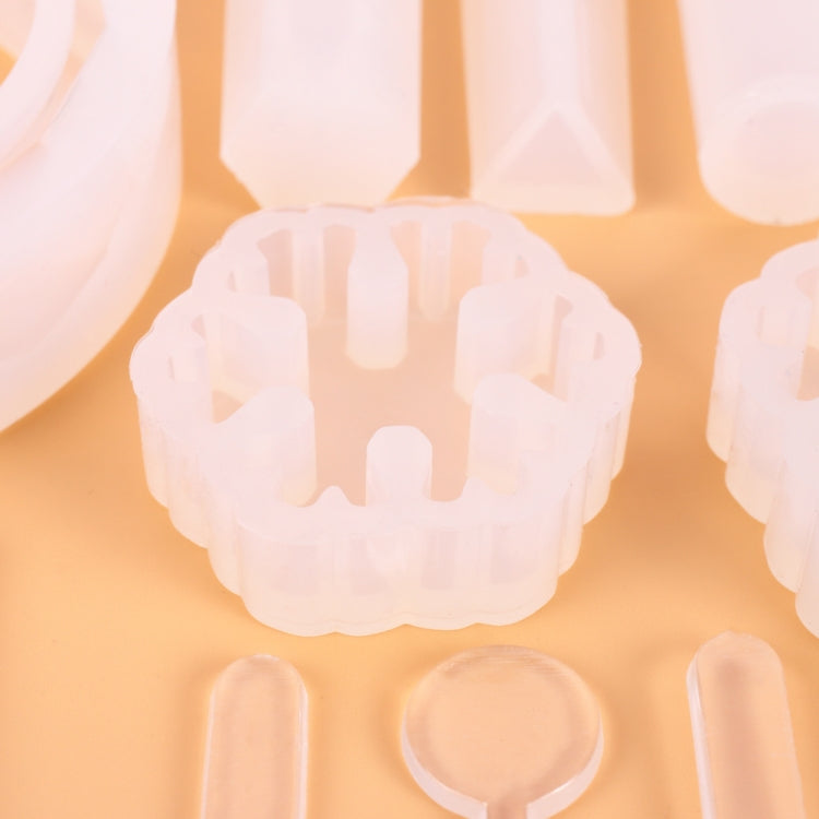 128 pezzi Set di strumenti per stampi a goccia in cristallo Set di stampi in silicone per ciondolo ornamento, Pendant Shape