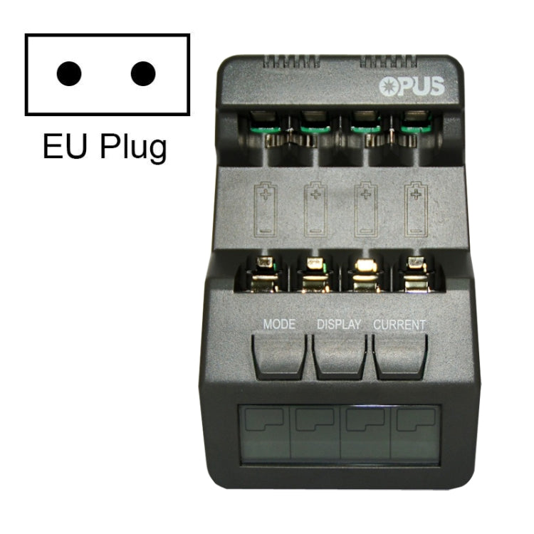 Caricabatteria intelligente OPUS Caricabatterie multifunzionale con retroilluminazione per misurazione della resistenza interna, spina europea, BT-C700