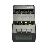 Caricabatterie intelligente OPUS BT-C700 con 4 slot e retroillumi