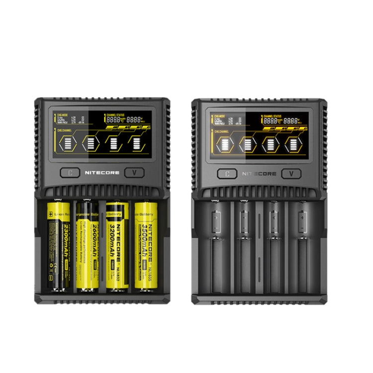Caricabatterie rapido LCD intelligente a 4 slot NITECORE, SC4