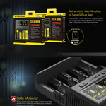 Caricabatterie rapido LCD intelligente NITECORE SC4 a 4 slot