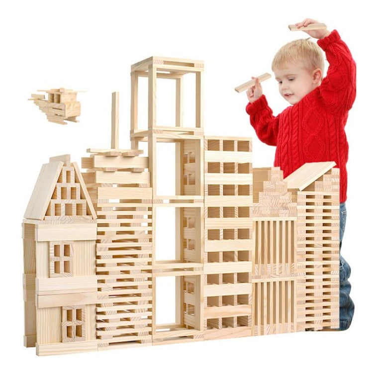 100 pezzi/set modello architettonico in legno blocchi di costruzione puzzle giocattoli per la prima educazione dei bambini, 100 PCS / Set