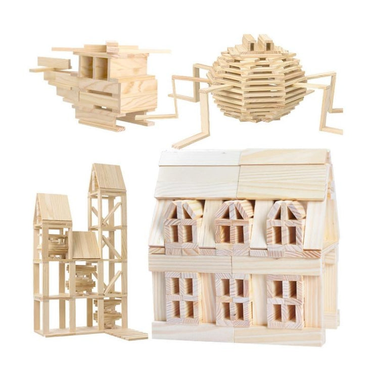 100 pezzi/set modello architettonico in legno blocchi di costruzione puzzle giocattoli per la prima educazione dei bambini, 100 PCS / Set