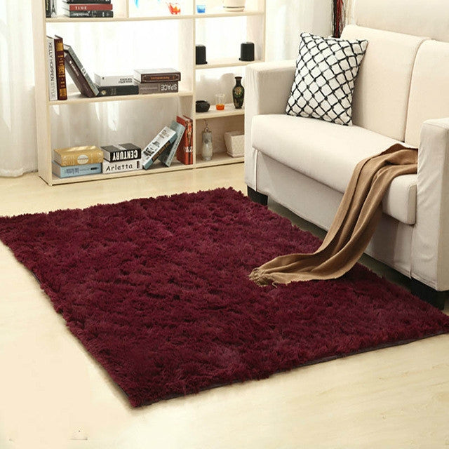 Tappeto Shaggy in peluche sintetico per soggiorno e camera