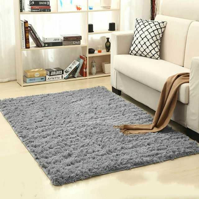Tappeto Shaggy in peluche sintetico per soggiorno e camera