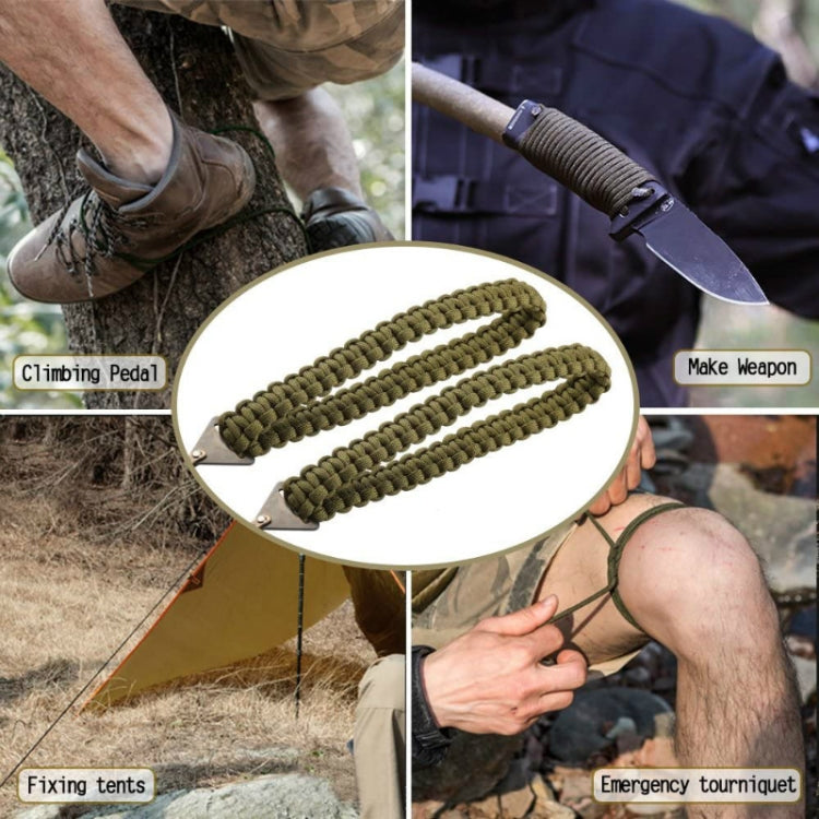 Motoseghe a mano per sport all'aria aperta Corda per ombrello intrecciata Sega tascabile per sopravvivenza in campeggio, Umbrella Rope