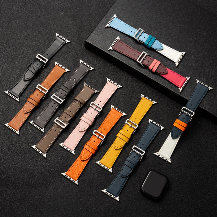 Cinturino per cinturino in pelle di vacchetta da lavoro, For Apple Watch Series 8&7 41mm / SE 2&6&SE&5&4 40mm / 3&2&1 38mm, For Apple Watch Series 6&SE&5&4 44mm / 3&2&1 42mm, For Apple Watch Series 6&SE& 5&4 40mm / 3 & 2 & 1 38mm