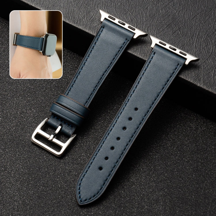 Cinturino per cinturino in pelle di vacchetta da lavoro, For Apple Watch Series 8&7 41mm / SE 2&6&SE&5&4 40mm / 3&2&1 38mm, For Apple Watch Series 6&SE&5&4 44mm / 3&2&1 42mm, For Apple Watch Series 6&SE& 5&4 40mm / 3 & 2 & 1 38mm