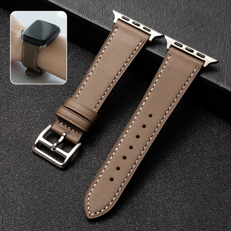 Cinturino per cinturino in pelle di vacchetta da lavoro, For Apple Watch Series 8&7 41mm / SE 2&6&SE&5&4 40mm / 3&2&1 38mm, For Apple Watch Series 6&SE&5&4 44mm / 3&2&1 42mm, For Apple Watch Series 6&SE& 5&4 40mm / 3 & 2 & 1 38mm