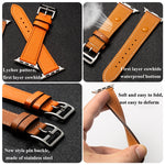 Cinturino in pelle di vacchetta per Apple Watch 38-44mm