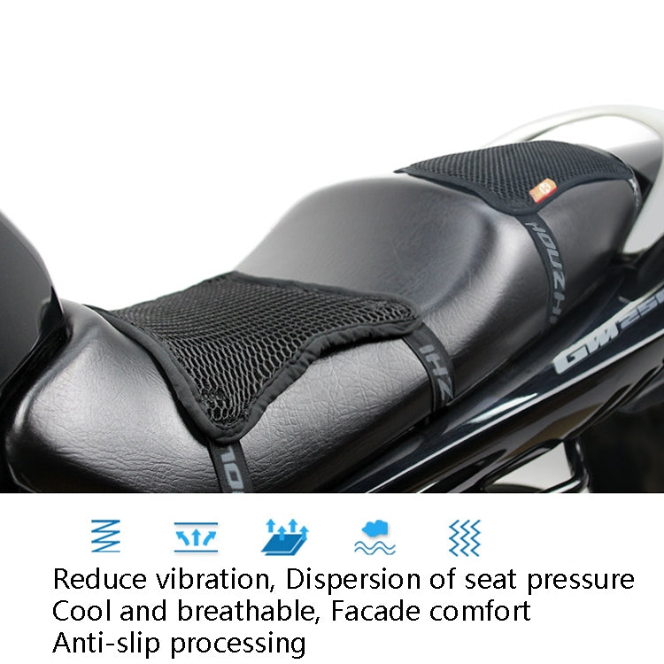 HOUZHI MTZT1010 Cuscino isolante solare per moto Griglia 3D Coprisedile traspirante traspirante, stile:, Single Layer S, Single Layer M, Single Layer L, Single Layer XL, Double Layer S, Double Layer M, Double Layer L, Double Layer XL