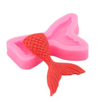 Stampo in silicone liquido per mini coda di sirena da 5 pezzi, Small (Pink) 15-95, Large (Pink) 15-94, Small (Gray) 15-95, Large (Gray) 15-94