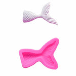 Stampo in silicone liquido per mini coda di sirena da 5 pezzi, Small (Pink) 15-95, Large (Pink) 15-94, Small (Gray) 15-95, Large (Gray) 15-94