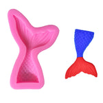 Stampo in silicone liquido per mini coda di sirena da 5 pezzi, Small (Pink) 15-95, Large (Pink) 15-94, Small (Gray) 15-95, Large (Gray) 15-94