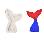Stampo in silicone liquido per mini coda di sirena da 5 pezzi, Small (Pink) 15-95, Large (Pink) 15-94, Small (Gray) 15-95, Large (Gray) 15-94
