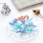 5 pezzi Ocean Series grande e piccola coda di pesce stella marina cavalluccio marino stampo in silicone liquido da forno fai da te, Gray, Pink
