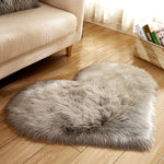 Tappeti Love Heart Tappeti in lana artificiale Pelle di pecora Tappeto peloso Tappetino finto Pelliccia Semplice Tappeto soffice e morbido Tapetes, 30*40cm, 40*50cm