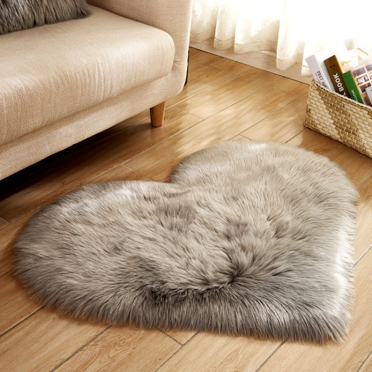 Tappeti Love Heart Tappeti in lana artificiale Pelle di pecora Tappeto peloso Tappetino finto Pelliccia Semplice Tappeto soffice e morbido Tapetes, 50*60cm, 70*90cm