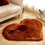Tappeti Love Heart Tappeti in lana artificiale Pelle di pecora Tappeto peloso Tappetino finto Pelliccia Semplice Tappeto soffice e morbido Tapetes, 50*60cm, 70*90cm