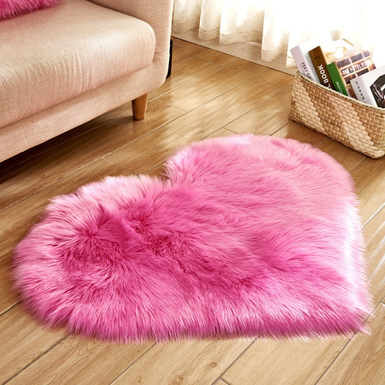 Tappeti Love Heart Tappeti in lana artificiale Pelle di pecora Tappeto peloso Tappetino finto Pelliccia Semplice Tappeto soffice e morbido Tapetes, 50*60cm, 70*90cm