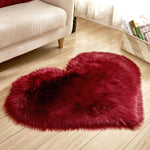 Tappeti Love Heart Tappeti in lana artificiale Pelle di pecora Tappeto peloso Tappetino finto Pelliccia Semplice Tappeto soffice e morbido Tapetes, 50*60cm, 70*90cm