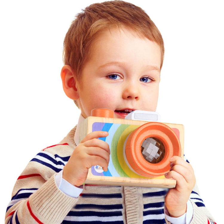 Mini giocattolo in legno per fotocamera reflex SLR per cartoni animati, regalo per bambini