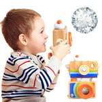 Mini giocattolo in legno per fotocamera reflex SLR per cartoni animati, regalo per bambini