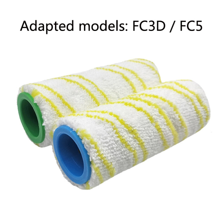 1 Pair HJ-PJ-0118 Washing Machine Accessories Cleaning Brush Set Roller Set for Karcher FC3D FC5