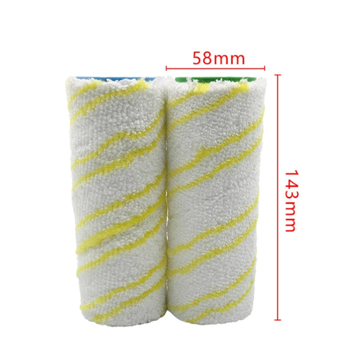 1 Pair HJ-PJ-0118 Washing Machine Accessories Cleaning Brush Set Roller Set for Karcher FC3D FC5