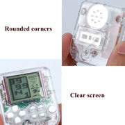 Mini console di gioco portatile da 4 pezzi Console di gioco classica in mattoni con portachiavi, 4 PCS Mini Game Console