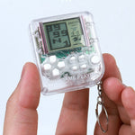 Mini console di gioco portatile 4 pezzi con portachiavi